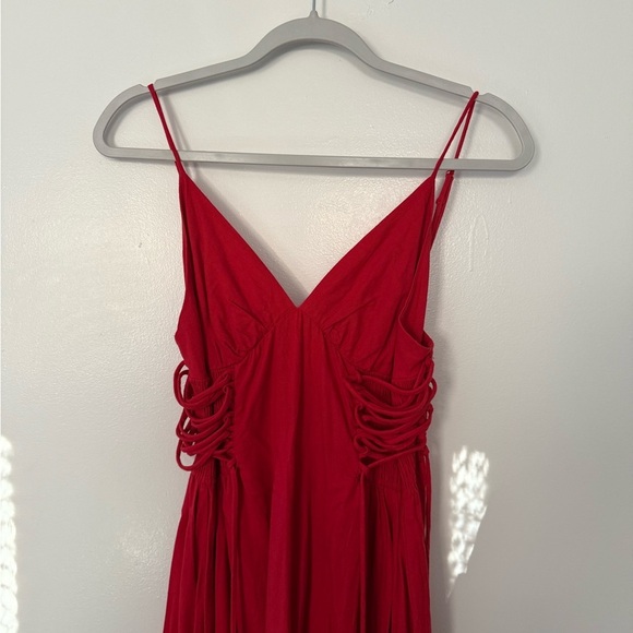 Farm Rio Elegant Red Maxi Dress - Picture 2 of 10